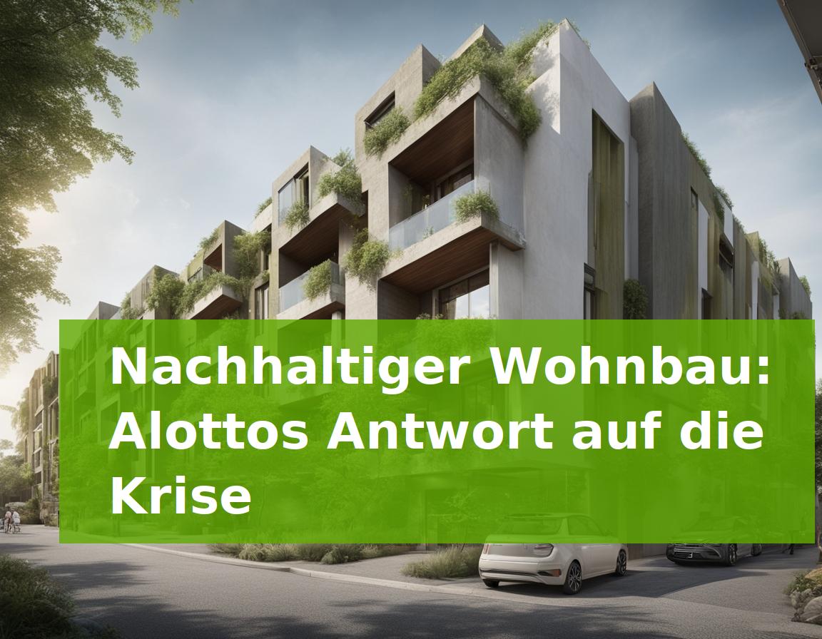 Nachhaltiger Wohnbau: Alottos Antwort auf die Krise