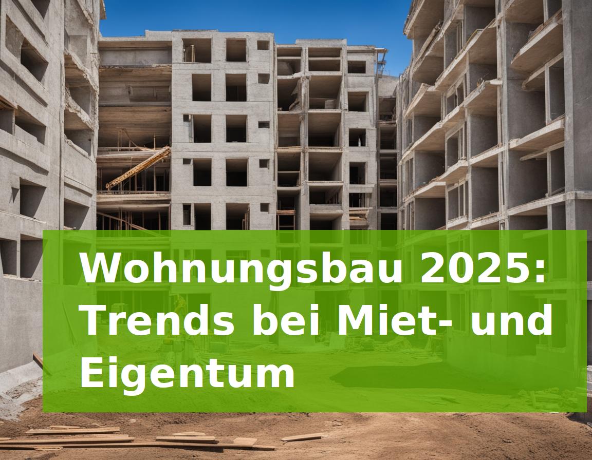 Wohnungsbau 2025: Trends bei Miet- und Eigentum