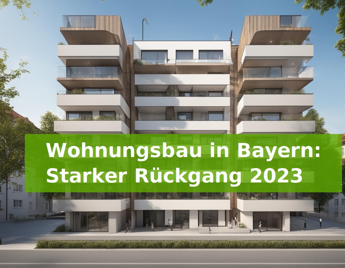 Wohnungsbau in Bayern: Starker Rückgang 2023