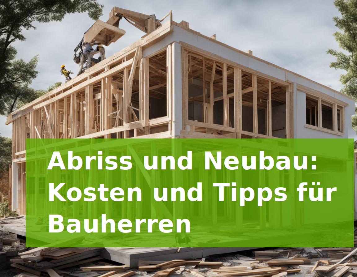 Abriss und Neubau: Kosten und Tipps für Bauherren