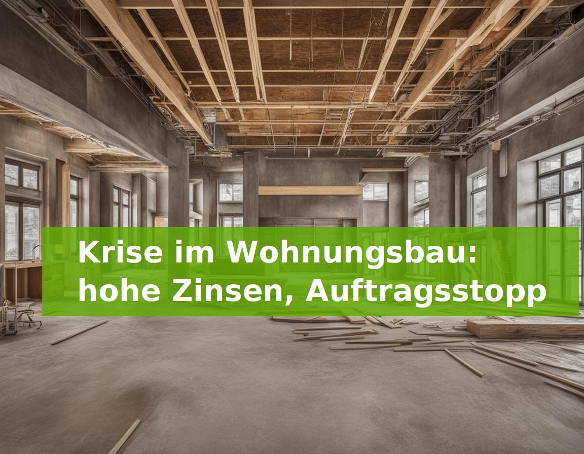 Krise im Wohnungsbau: hohe Zinsen, Auftragsstopp