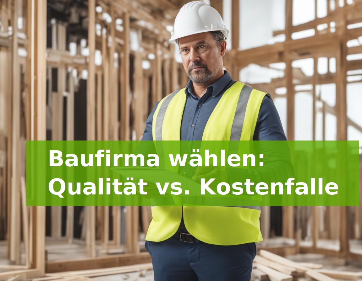 Baufirma wählen: Qualität vs. Kostenfalle