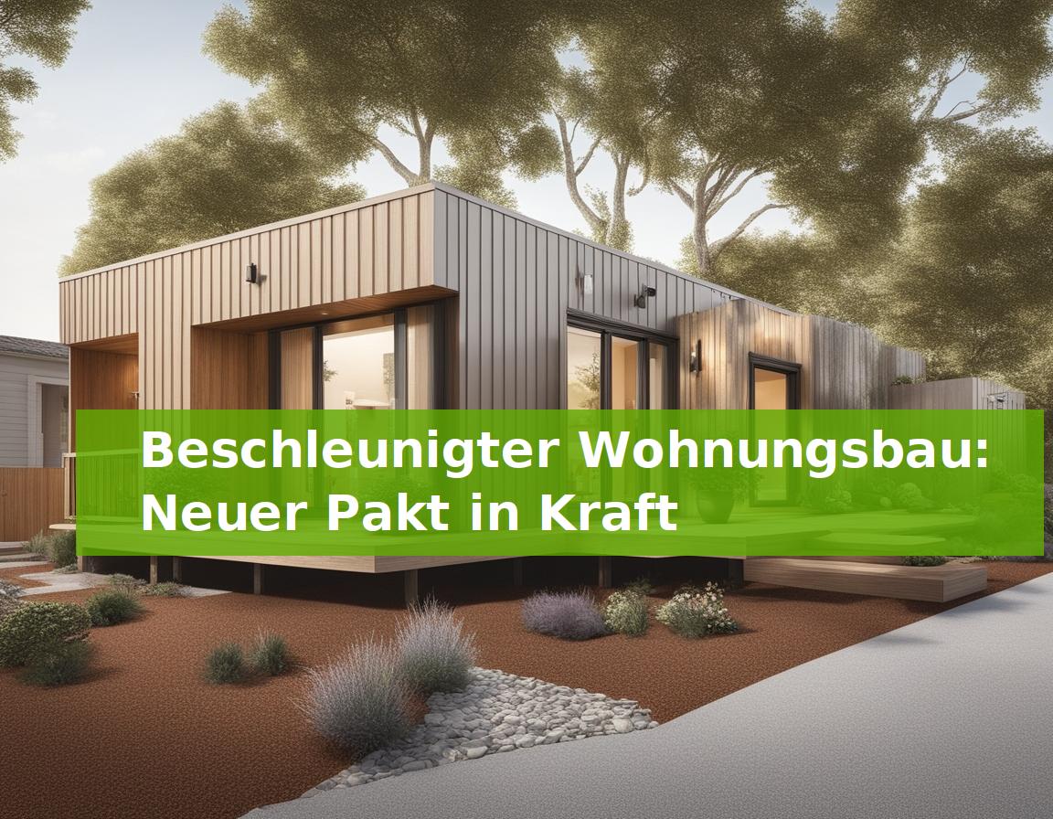 Beschleunigter Wohnungsbau: Neuer Pakt in Kraft