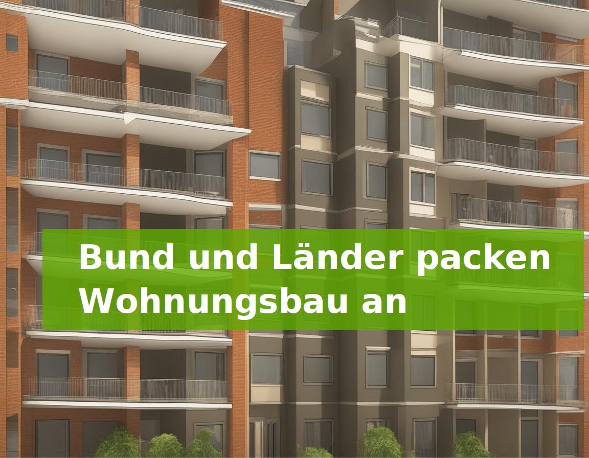 Bund und Länder packen Wohnungsbau an