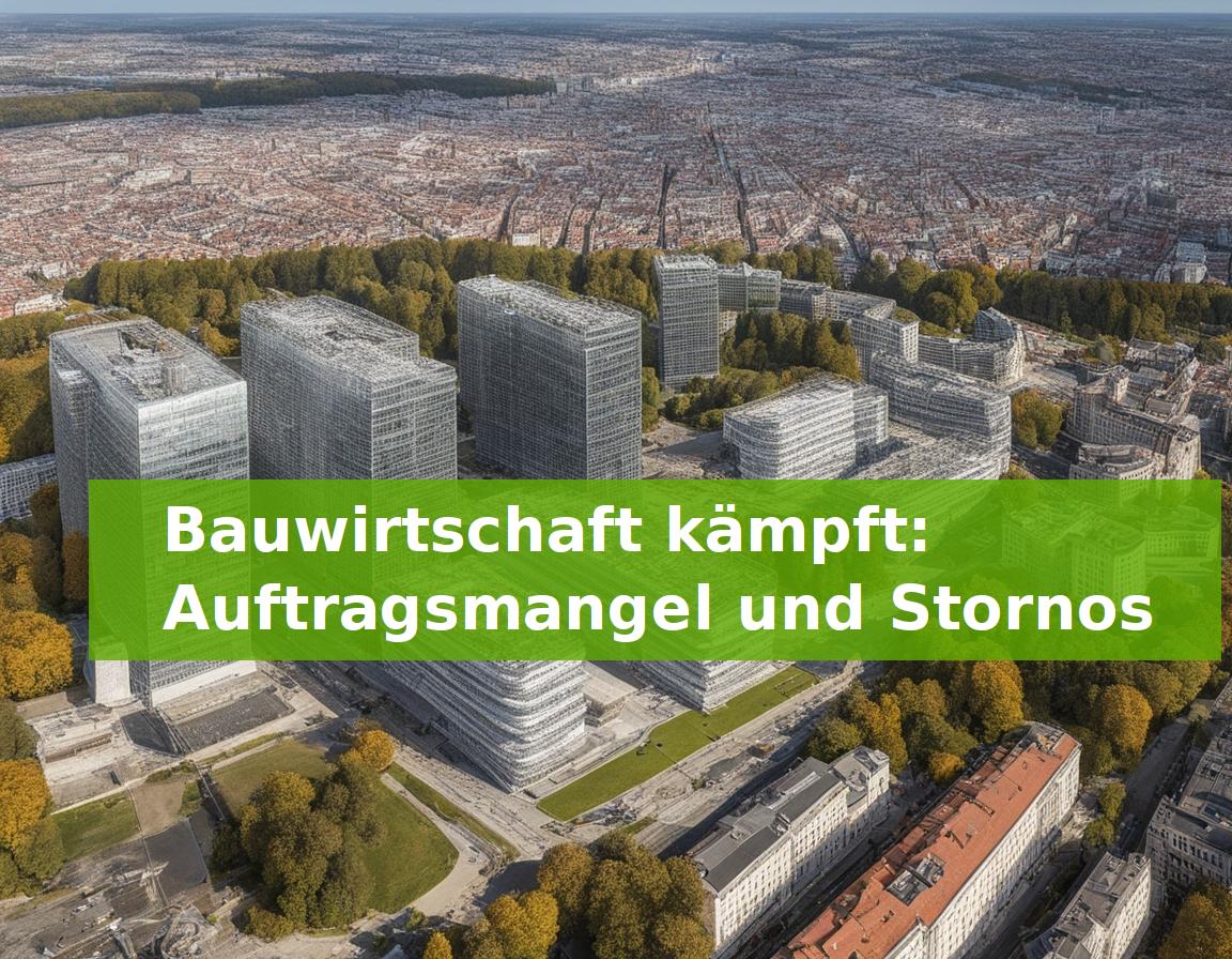 Bauwirtschaft kämpft: Auftragsmangel und Stornos