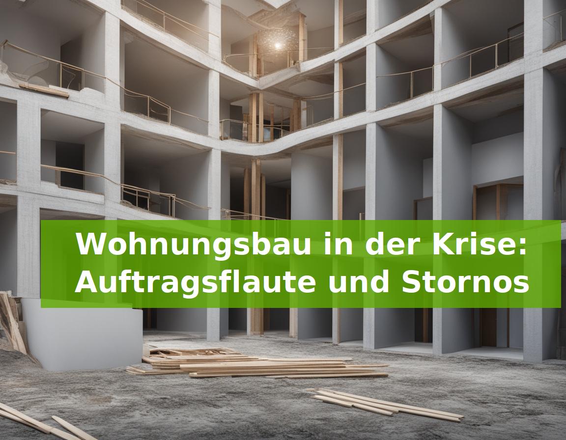 Wohnungsbau in der Krise: Auftragsflaute und Stornos