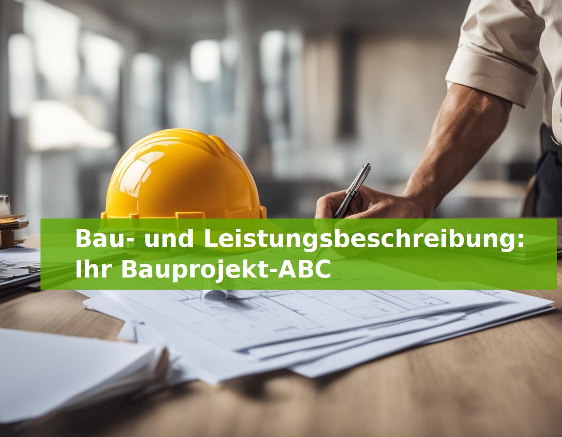 Bau- und Leistungsbeschreibung: Ihr Bauprojekt-ABC