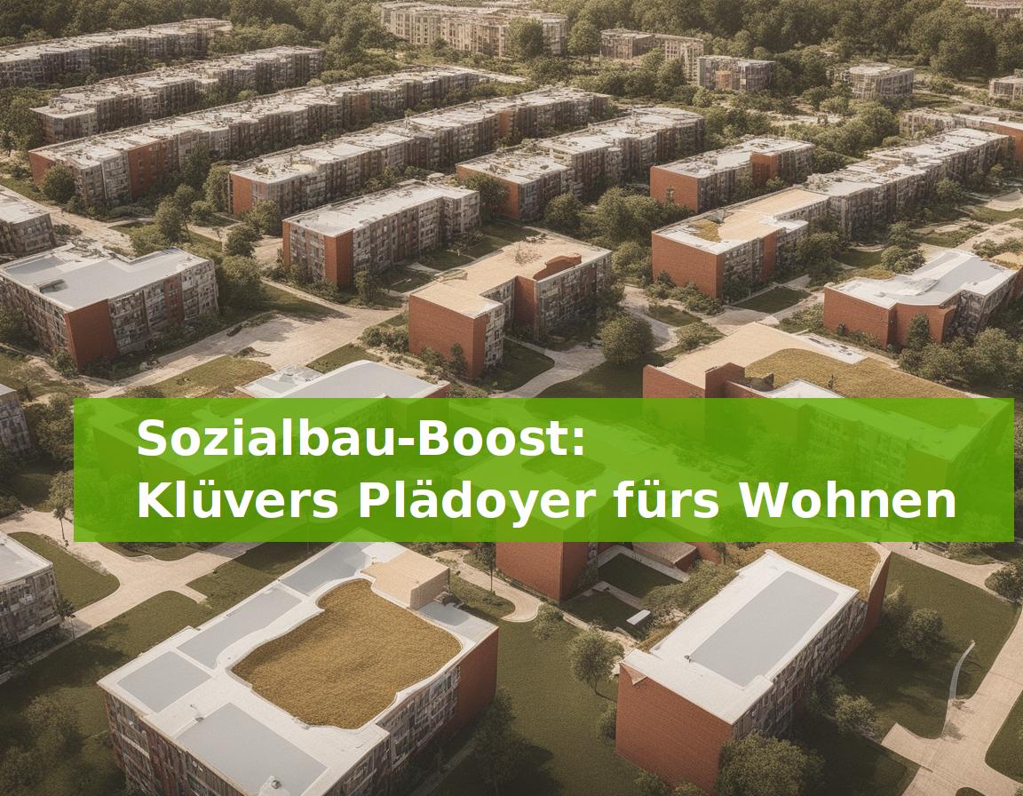 Sozialbau-Boost: Klüvers Plädoyer fürs Wohnen