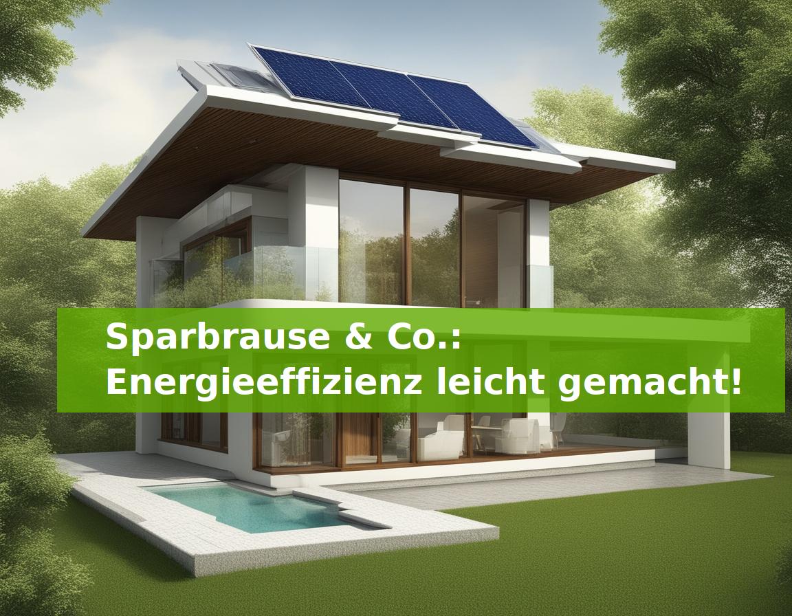 Sparbrause & Co.: Energieeffizienz leicht gemacht!