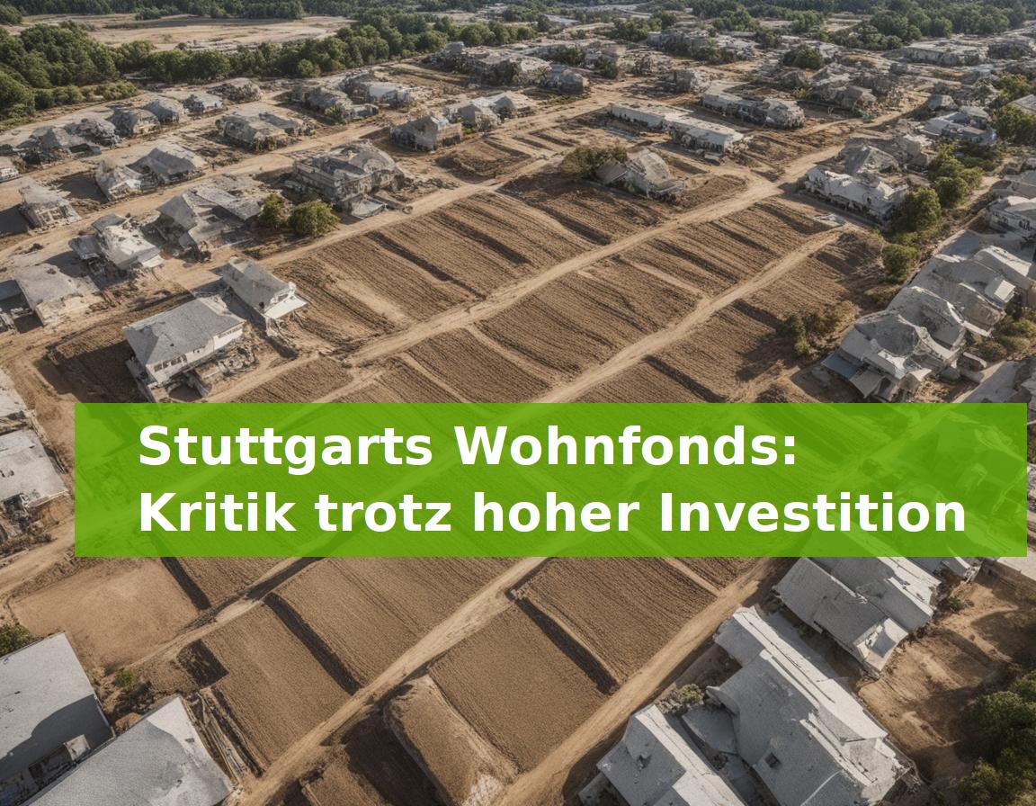 Stuttgarts Wohnfonds: Kritik trotz hoher Investition