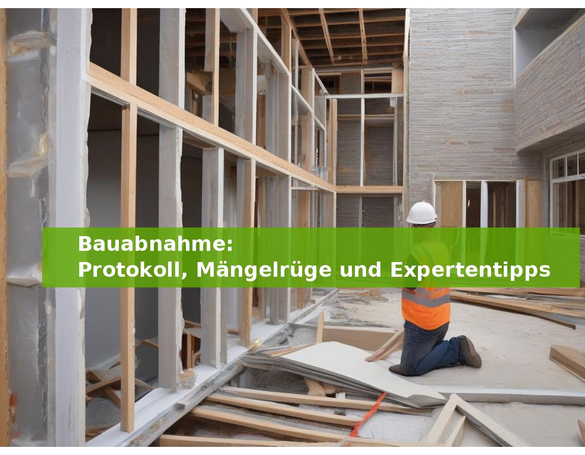 Bauabnahme: Protokoll, Mängelrüge und Expertentipps