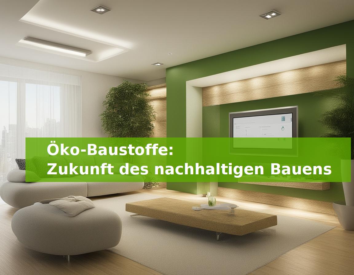 Öko-Baustoffe: Zukunft des nachhaltigen Bauens