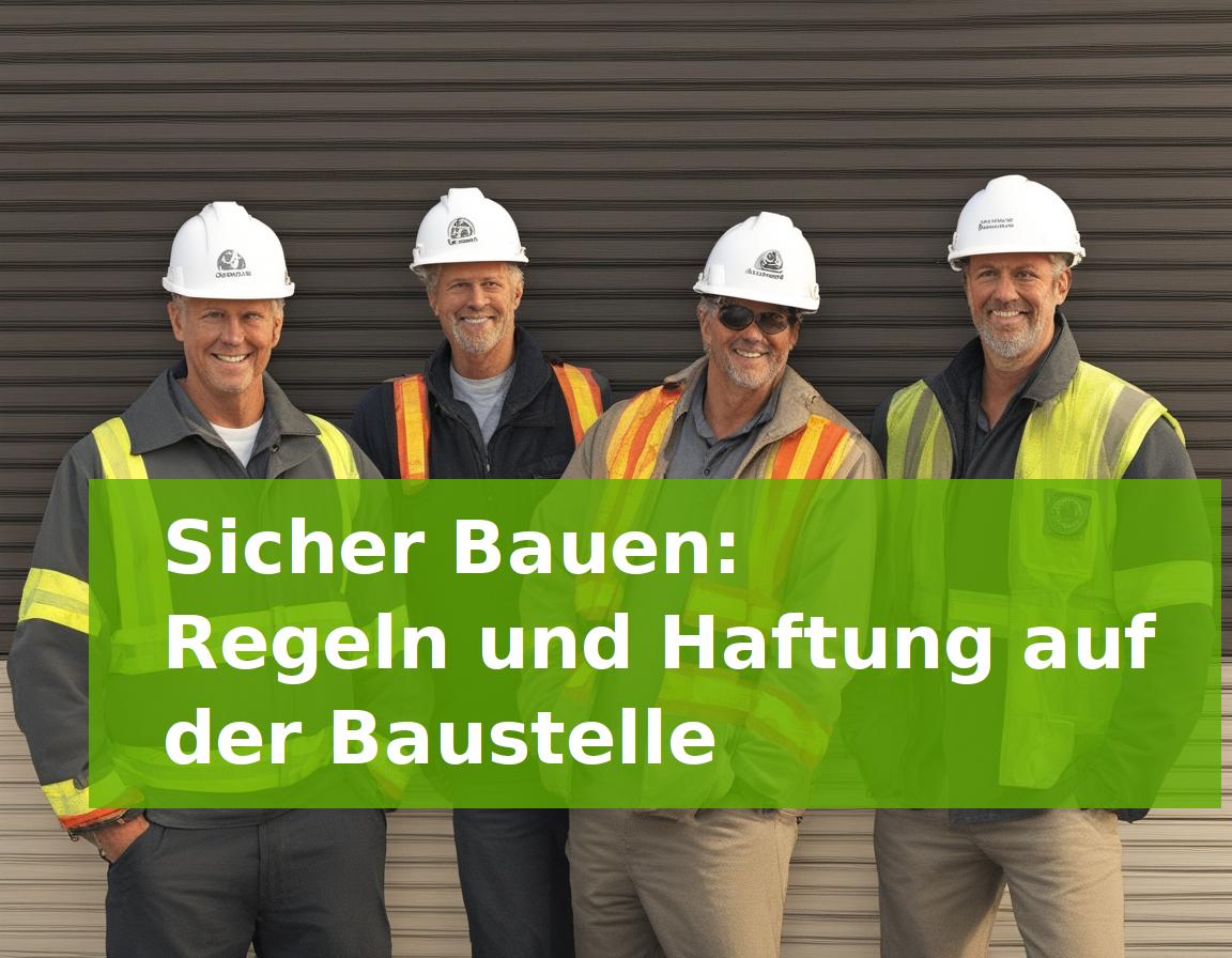 Sicher Bauen: Regeln und Haftung auf der Baustelle