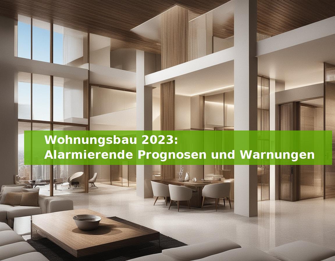 Wohnungsbau 2023: Alarmierende Prognosen und Warnungen