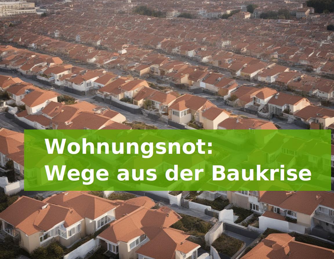 Wohnungsnot: Wege aus der Baukrise