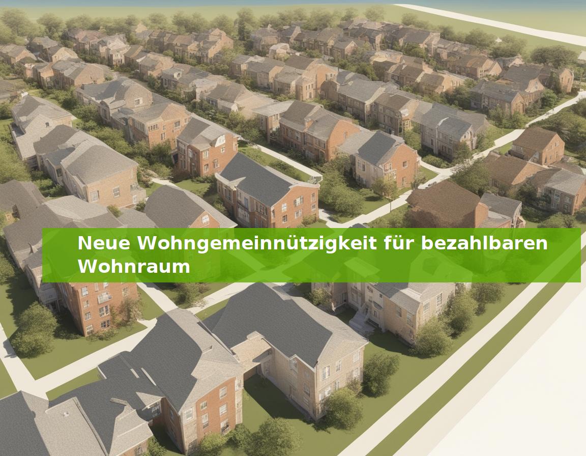 Neue Wohngemeinnützigkeit für bezahlbaren Wohnraum