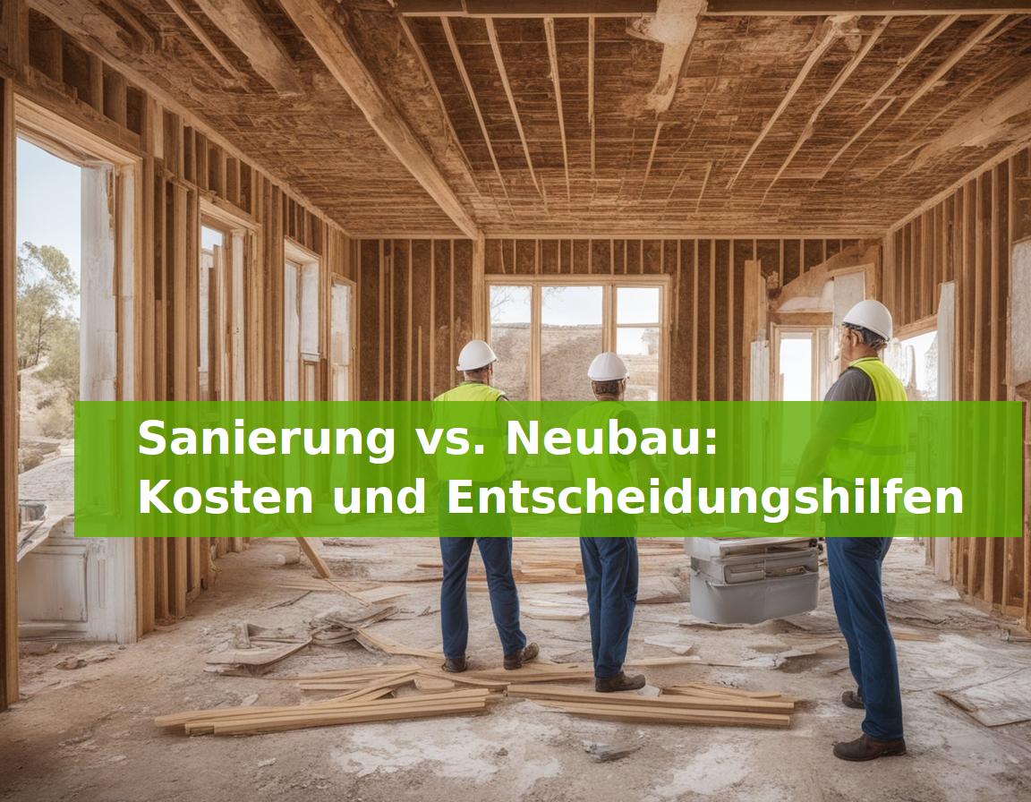 Sanierung vs. Neubau: Kosten und Entscheidungshilfen