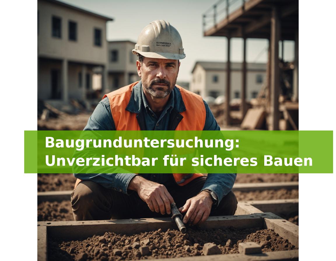 Baugrunduntersuchung: Unverzichtbar für sicheres Bauen