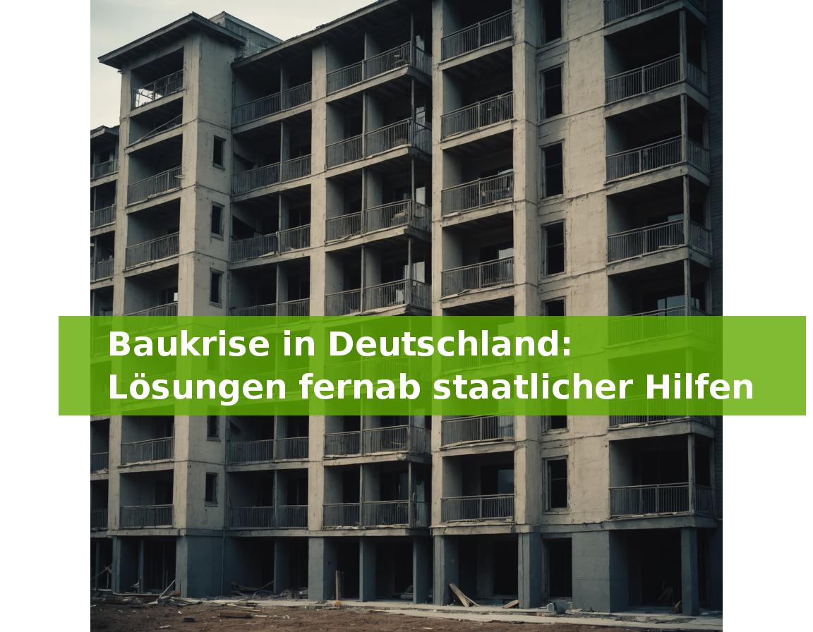 Baukrise in Deutschland: Lösungen fernab staatlicher Hilfen