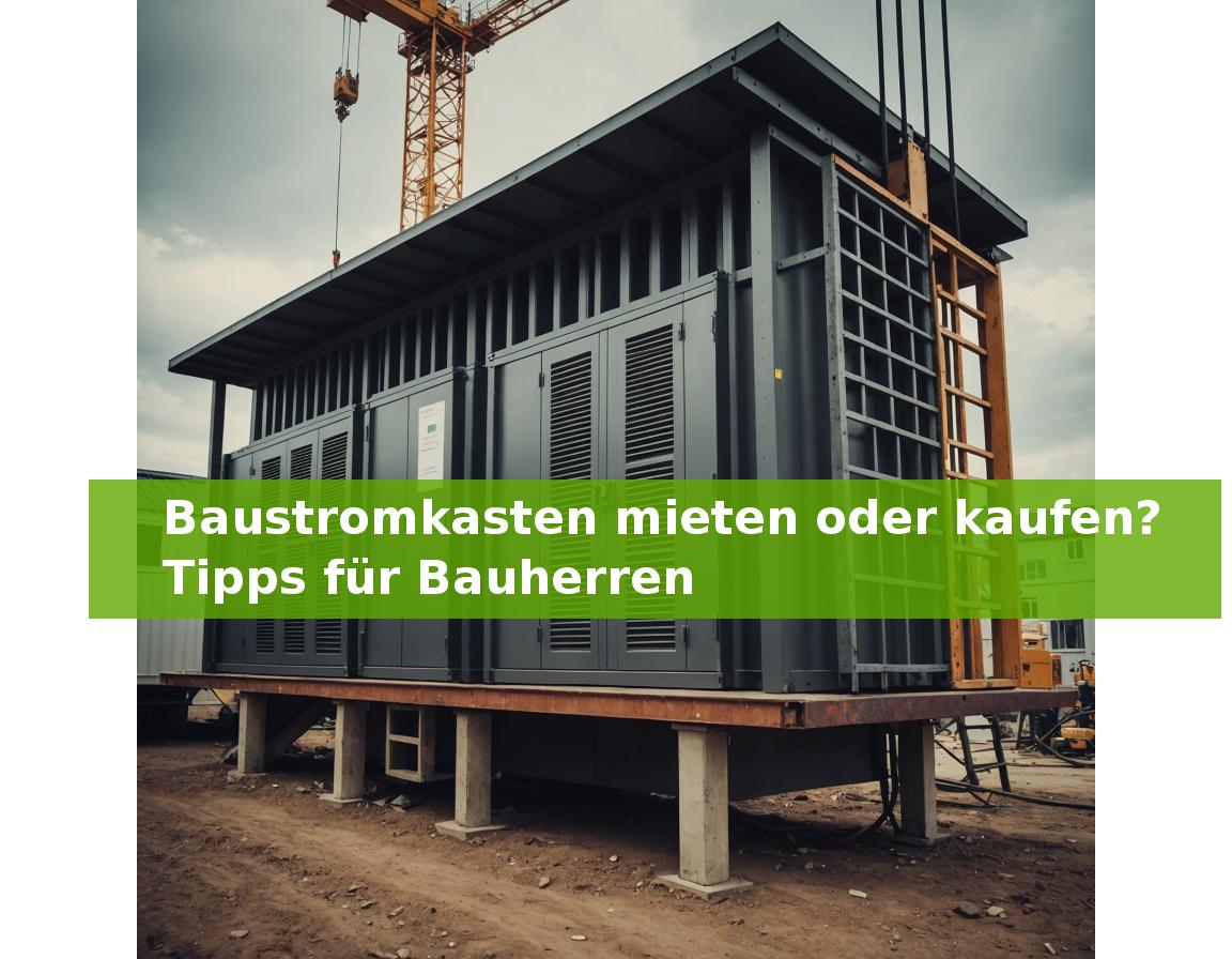 Baustromkasten mieten oder kaufen? Tipps für Bauherren