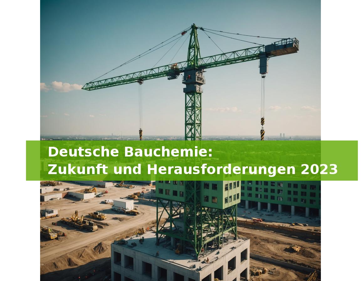 Deutsche Bauchemie: Zukunft und Herausforderungen 2023