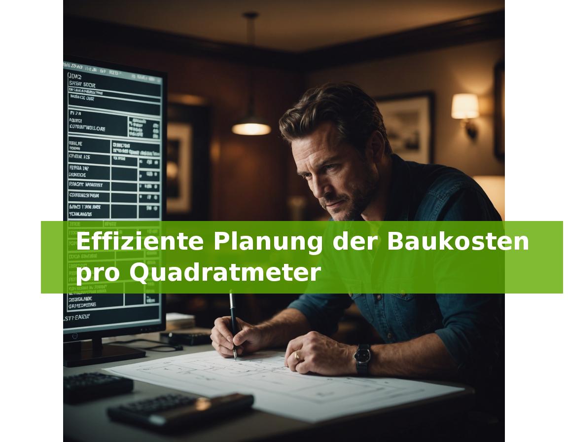 Effiziente Planung der Baukosten pro Quadratmeter