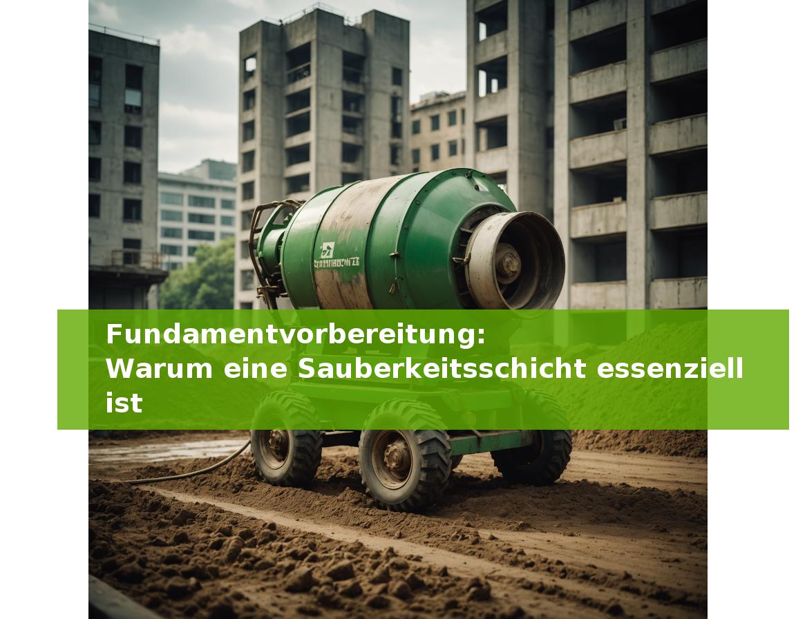 Fundamentvorbereitung: Warum eine Sauberkeitsschicht essenziell ist