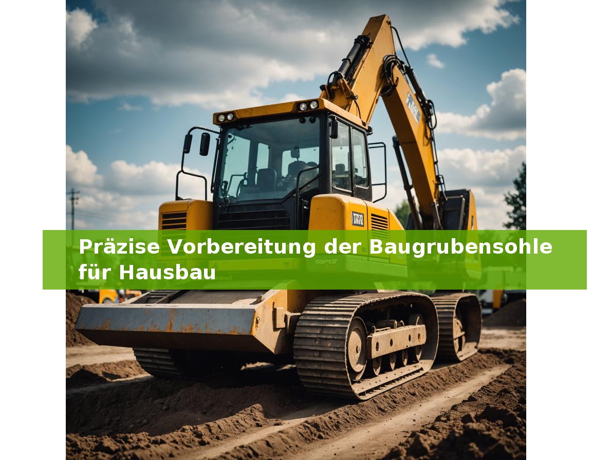 Präzise Vorbereitung der Baugrubensohle für Hausbau