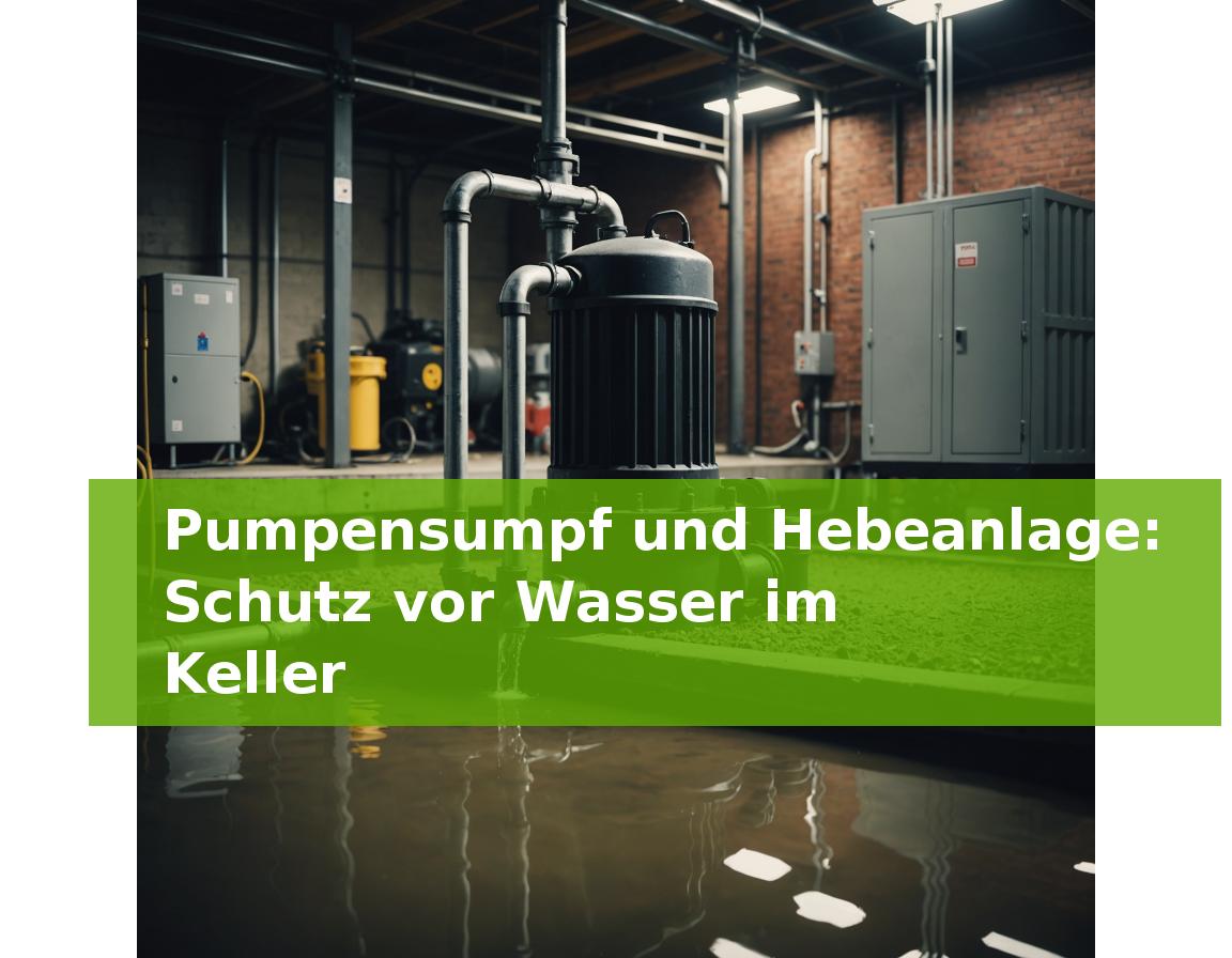 Pumpensumpf und Hebeanlage: Schutz vor Wasser im Keller