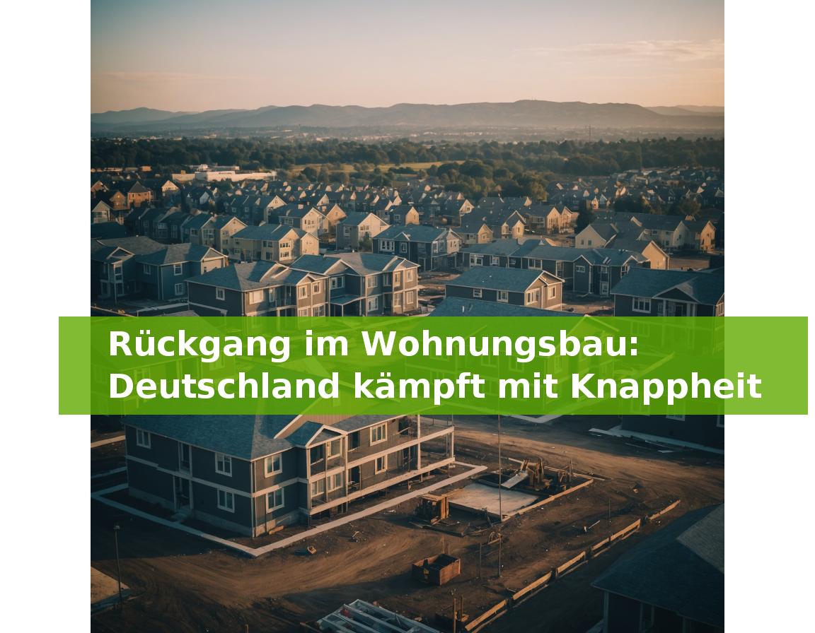 Rückgang im Wohnungsbau: Deutschland kämpft mit Knappheit