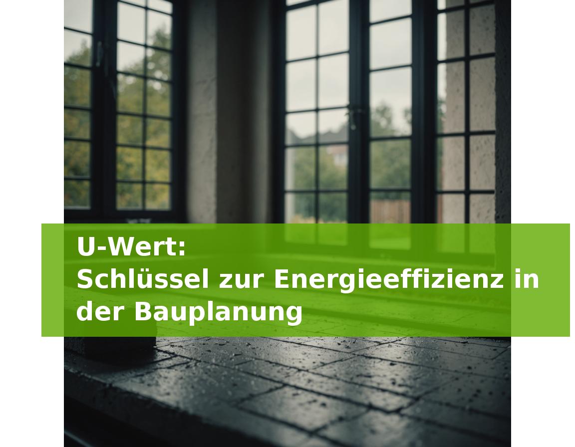 U-Wert: Schlüssel zur Energieeffizienz in der Bauplanung