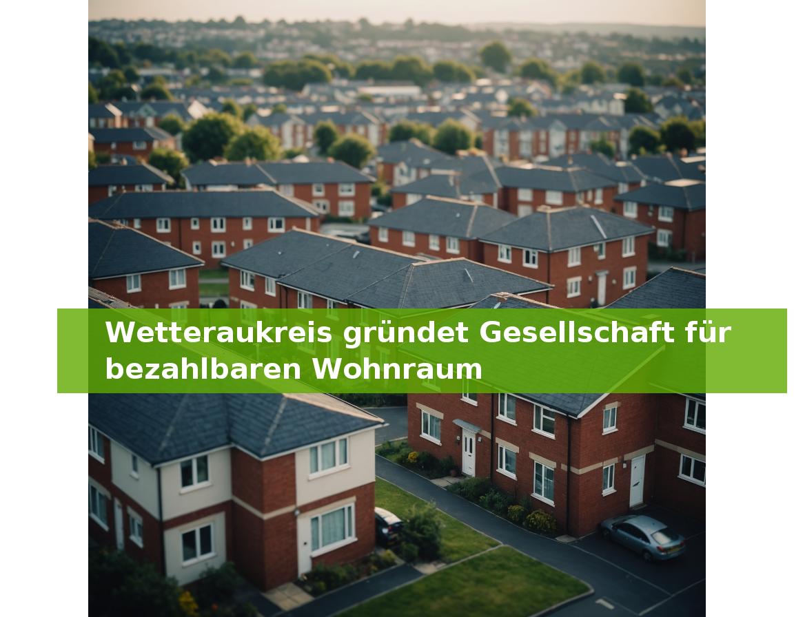 Wetteraukreis gründet Gesellschaft für bezahlbaren Wohnraum