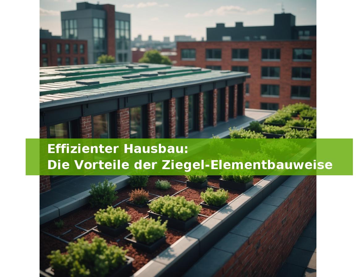 Effizienter Hausbau: Die Vorteile der Ziegel-Elementbauweise