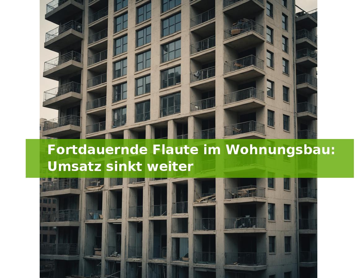 Fortdauernde Flaute im Wohnungsbau: Umsatz sinkt weiter