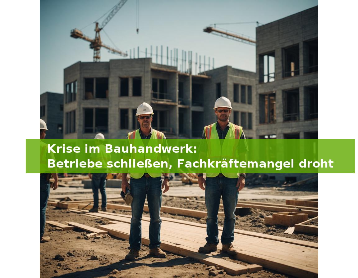 Krise im Bauhandwerk: Betriebe schließen, Fachkräftemangel droht