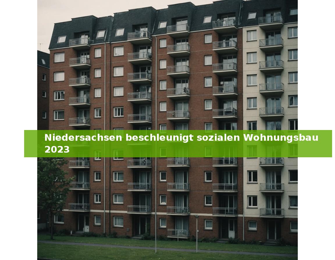 Niedersachsen beschleunigt sozialen Wohnungsbau 2023