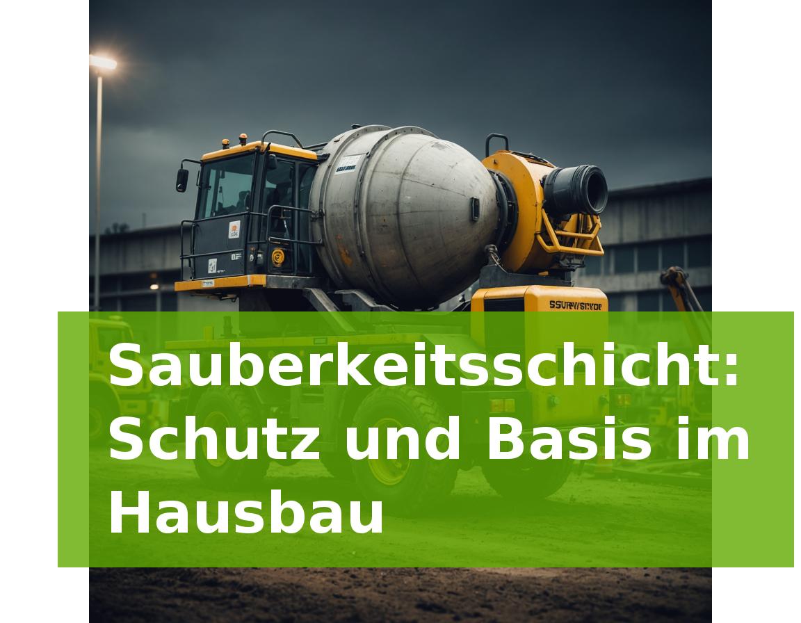 Sauberkeitsschicht: Schutz und Basis im Hausbau