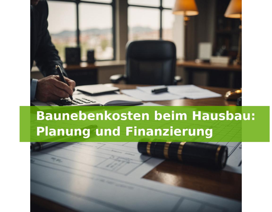 Baunebenkosten beim Hausbau: Planung und Finanzierung