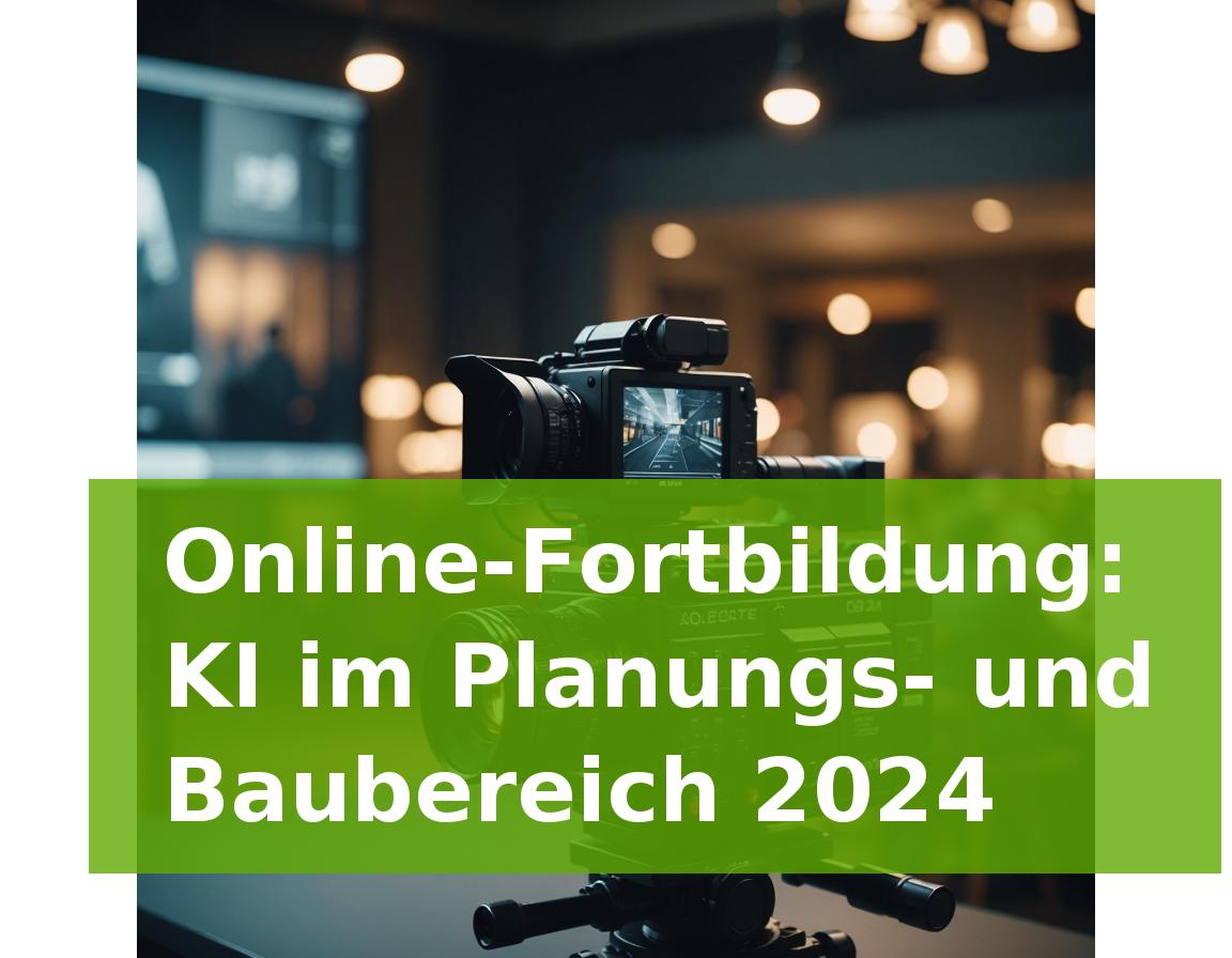 Online-Fortbildung: KI im Planungs- und Baubereich 2024